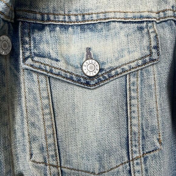 Rails distressed ripped modern vintage knox denim jean jacket size small - Picture 6 of 14